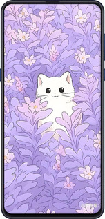 Силиконовый чехол Котик в цветах для Xiaomi Mi Mix 3 - 6390u-1599 изображение 