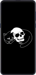 2D пластиковий чехол Із зображенням кота та черепа для Xiaomi Mi Mix 3 - 6491t-1599 изображение 
