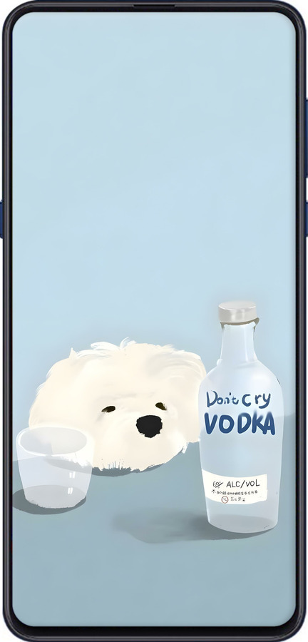 2D пластиковый чехол Пес водка для Xiaomi Mi Mix 3 - 6368t-1599 изображение 