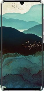 3D пластиковый матовый чехол С изображением гор Индиго для Xiaomi Mi Note 10 Lite - 6484m-1937 изображение 