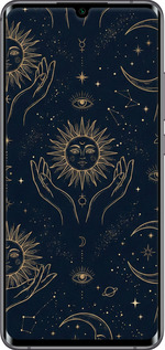 2D пластиковый чехол Celestial Harmony: Sun & Moon Gold Mystic Pattern для Xiaomi Mi Note 10 Lite - 6778t-1937 изображение 