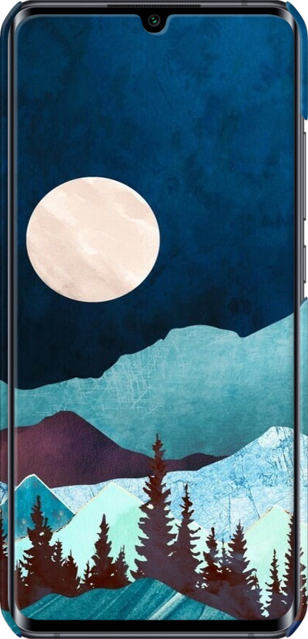 3D пластиковий матовий чехол Гірська ідилія нічний краєвид для Xiaomi Mi Note 10 - 6488m-1820 изображение 