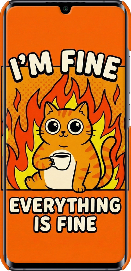 3D пластиковый матовый чехол Funny Cat для Xiaomi Mi Note 10 - 6786m-1820 изображение 