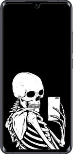 2D пластиковий чехол Скелет робить Selfie для Xiaomi Mi Note 10 - 6535t-1820 изображение 
