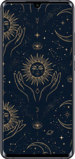 2D пластиковый чехол Celestial Harmony: Sun & Moon Gold Mystic Pattern для Xiaomi Mi Note 10 - 6778t-1820 изображение 