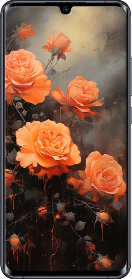 Силіконовий чехол Оранжеві троянди для Xiaomi Mi Note 10 - 5944u-1820 изображение 