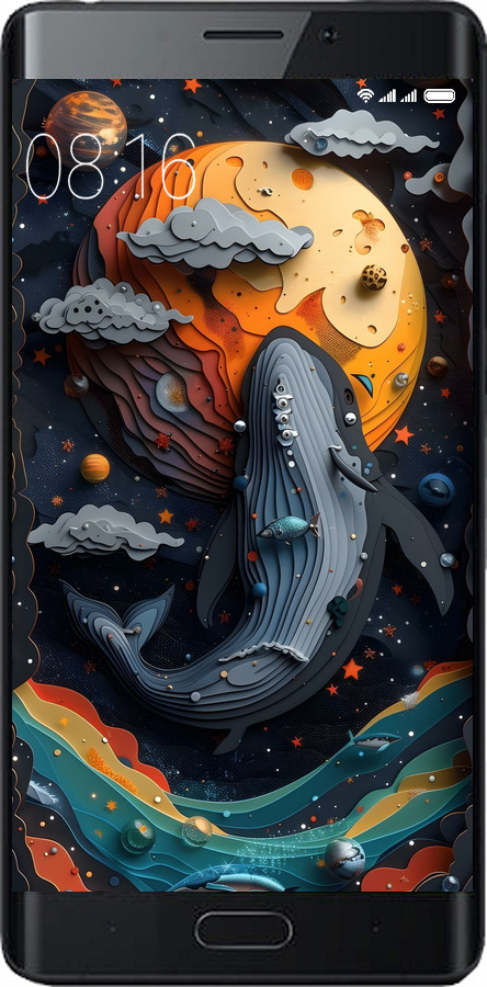 Силіконовий чехол Кит у космосі для Xiaomi Mi Note 2 - 6328u-422 изображение 