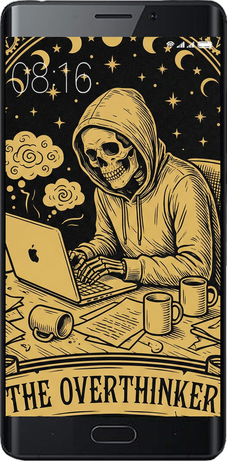 Силіконовий чехол The Overthinker для Xiaomi Mi Note 2 - 6774u-422 изображение 