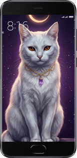 Силіконовий чехол Mystic White Cat Gothic Dark Purple Gold для Xiaomi Mi Note 3 - 6805u-978 изображение 