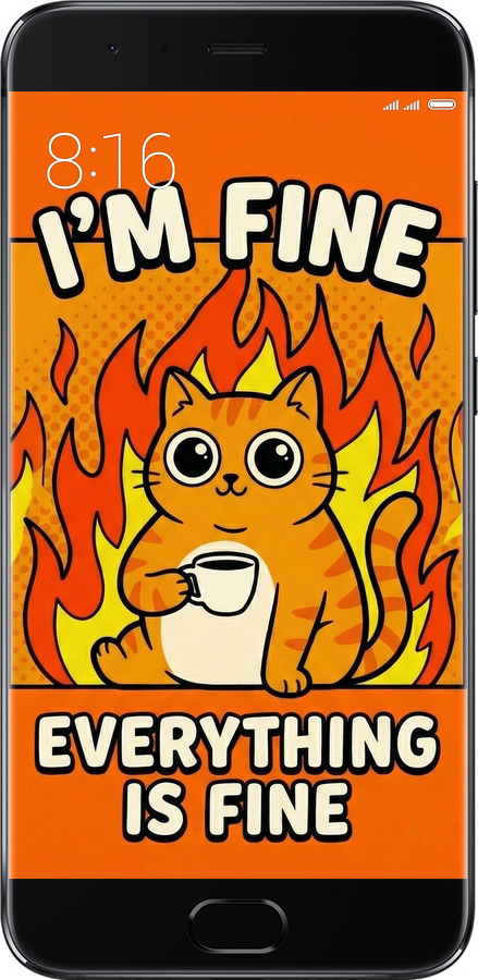 Силиконовый чехол Funny Cat для Xiaomi Mi Note 3 - 6786u-978 изображение 