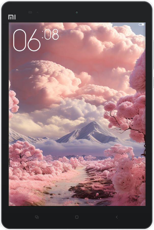 Силіконовий чехол Рожеві хмари для Xiaomi Mi Pad - 5660u-361 изображение 