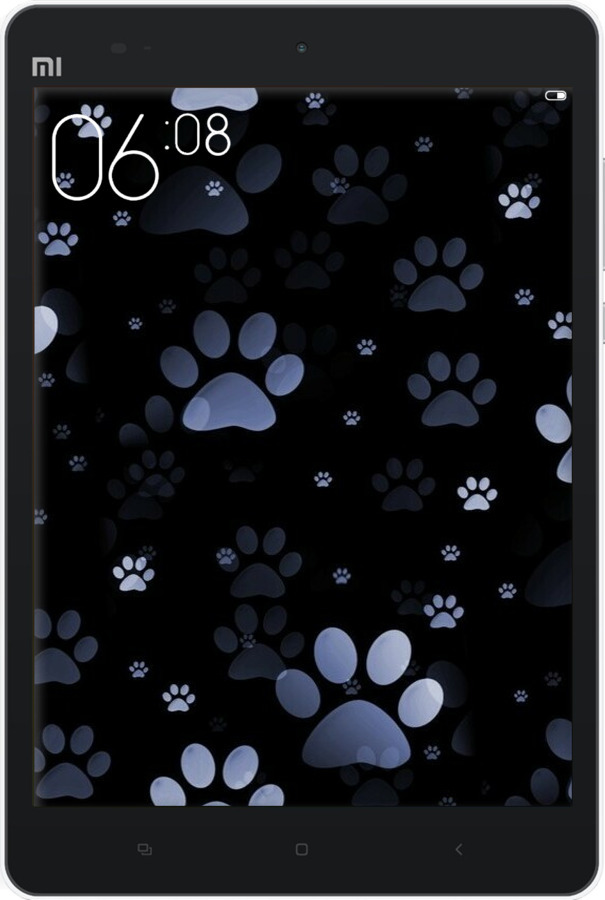 Силиконовый чехол С синими отпечатками лап для Xiaomi Mi Pad - 6441u-361 изображение 