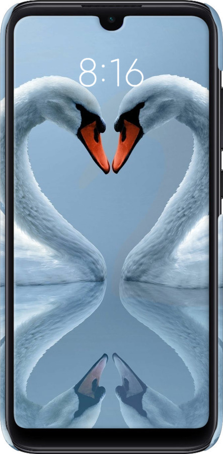 3D пластиковий матовий чехол Лебеді для Xiaomi Mi Play - 6007m-1644 изображение 