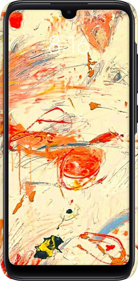 3D пластиковий матовий чехол Динамічна картина з хаотичними мазками для Xiaomi Mi Play - 6540m-1644 изображение 