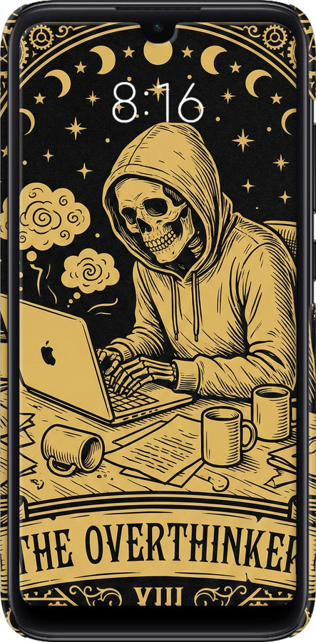 3D пластиковый матовый чехол The Overthinker для Xiaomi Mi Play - 6774m-1644 изображение 