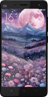 2D пластиковый чехол Ночь луна арт для Xiaomi Mi4 - 6319t-163 изображение 