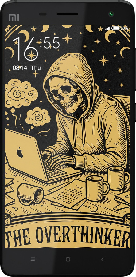 2D пластиковый чехол The Overthinker для Xiaomi Mi4 - 6774t-163 изображение 