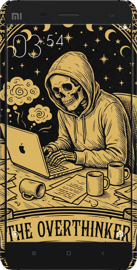 3D пластиковий матовий чехол The Overthinker для Xiaomi Mi4c - 6774m-178 изображение 