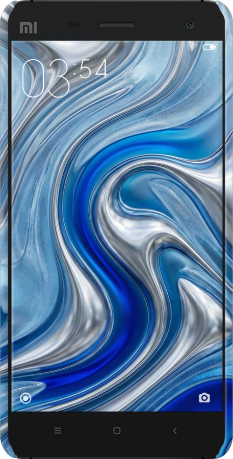 3D пластиковий матовий чехол Liquid Chrome для Xiaomi Mi4c - 6781m-178 изображение 