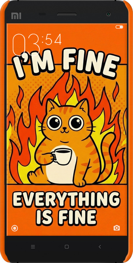 3D пластиковый матовый чехол Funny Cat для Xiaomi Mi4i - 6786m-177 изображение 