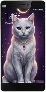 2D пластиковий чехол Mystic White Cat Gothic Dark Purple Gold для Xiaomi Mi4c - 6805t-178 изображение 