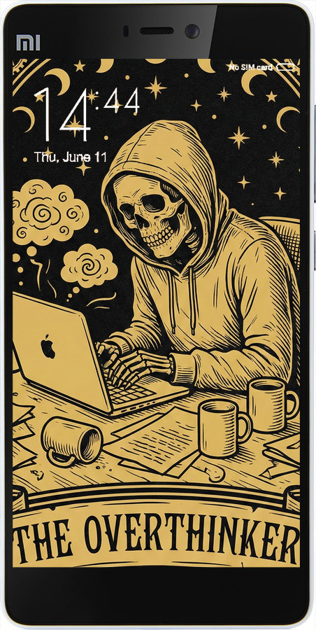 2D пластиковий чехол The Overthinker для Xiaomi Mi4c - 6774t-178 изображение 