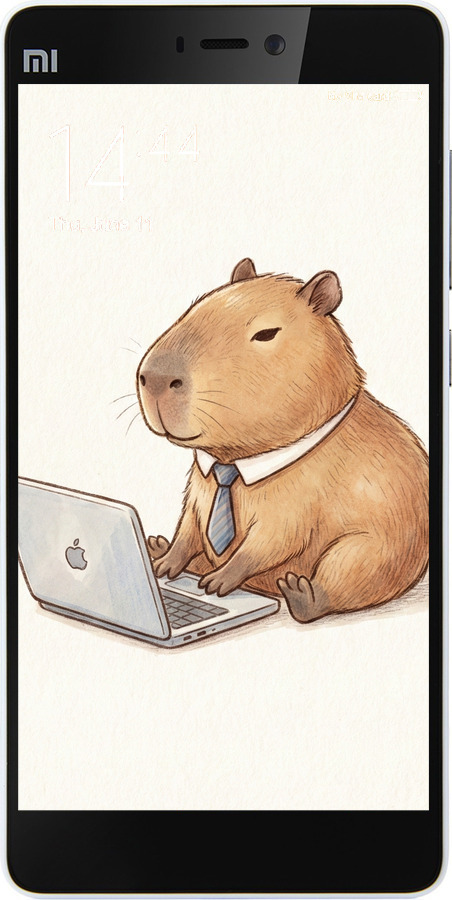 2D пластиковый чехол Funny Capybara CEO Working для Xiaomi Mi4c - 6777t-178 изображение 