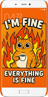 3D пластиковий глянцевий чехол Funny Cat для Xiaomi Mi5 - 6786c-180 изображение 