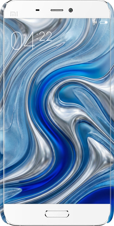 3D пластиковый глянцевый чехол Liquid Chrome для Xiaomi Mi5 - 6781c-180 изображение 