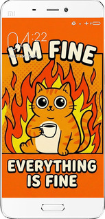 2D пластиковий чехол Funny Cat для Xiaomi Mi5 - 6786t-180 изображение 