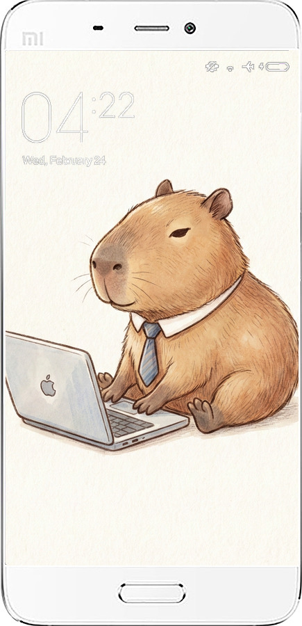 2D пластиковый чехол Funny Capybara CEO Working для Xiaomi Mi5 - 6777t-180 изображение 