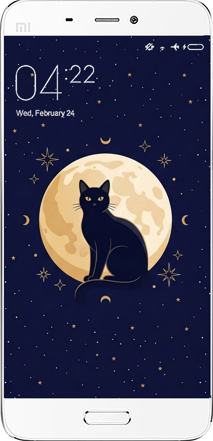 2D пластиковий чехол Cute Cat Celestial/Witchy для Xiaomi Mi5 - 6787t-180 изображение 