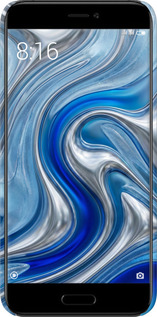 3D пластиковый матовый чехол Liquid Chrome для Xiaomi Mi5c - 6781m-820 изображение 