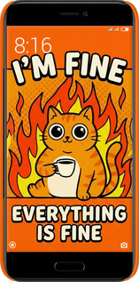 3D пластиковый матовый чехол Funny Cat для Xiaomi Mi5c - 6786m-820 изображение 