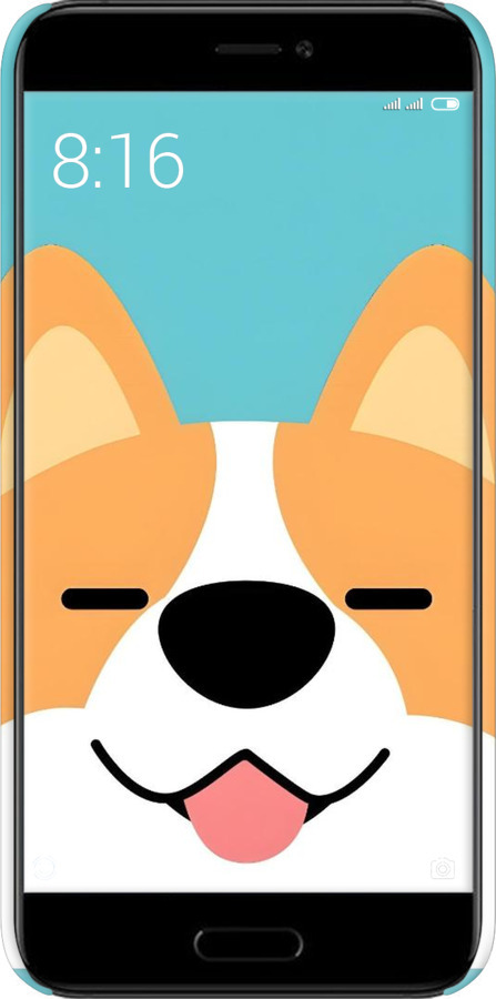 3D пластиковый матовый чехол Корги для Xiaomi Mi5c - 6280m-820 изображение 