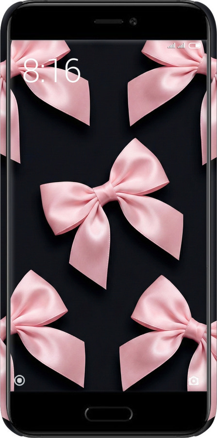 3D пластиковый матовый чехол Coquette Ribbons Dark Coquette для Xiaomi Mi5c - 6767m-820 изображение 