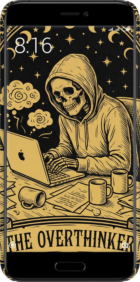 3D пластиковый матовый чехол The Overthinker для Xiaomi Mi5c - 6774m-820 изображение 