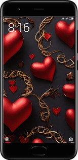 2D пластиковый чехол Сердечки для Xiaomi Mi6 - 5831t-965 изображение 