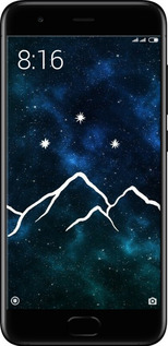 Силиконовый чехол Горы и звезды нарисованы на фоне галактики для Xiaomi Mi6 - 6490u-965 изображение 