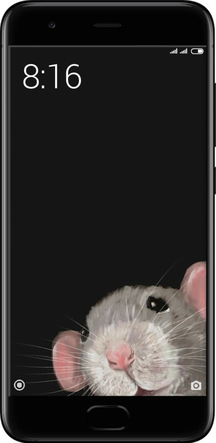 Силіконовий чехол The Peeking Rat для Xiaomi Mi6 - 6442u-965 изображение 