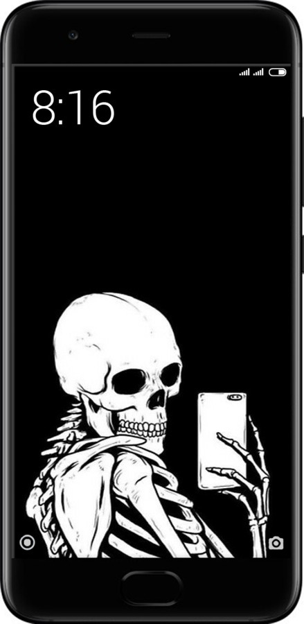 2D пластиковый чехол Скелет делает Selfie для Xiaomi Mi6 - 6535t-965 изображение 