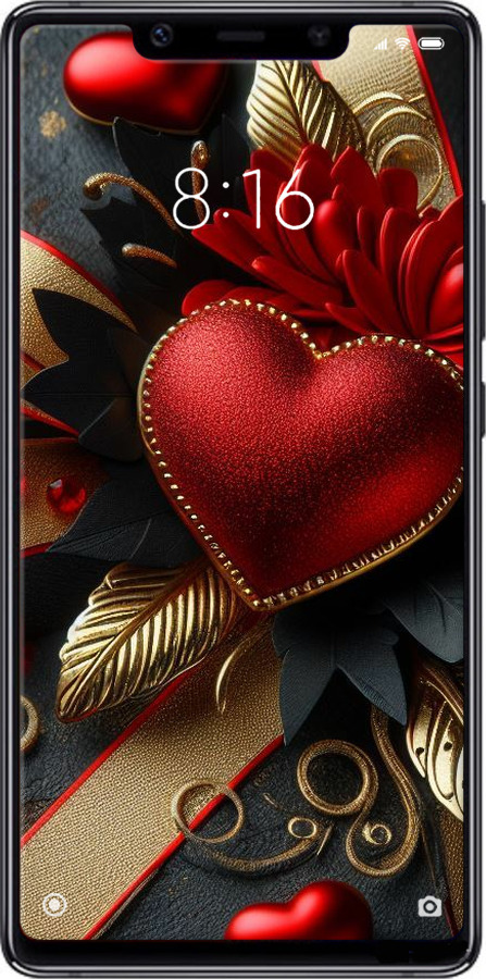 Силиконовый чехол Сердечки v2 для Xiaomi Mi8 SE - 5832u-1504 изображение 
