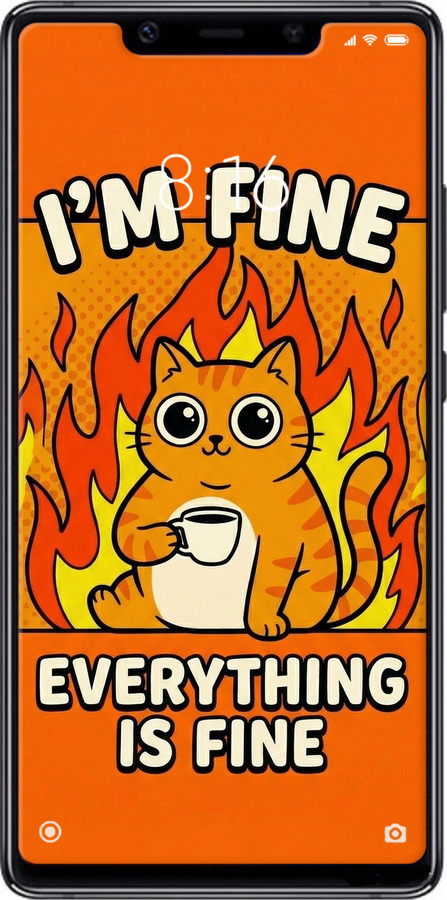 Силиконовый чехол Funny Cat для Xiaomi Mi8 SE - 6786u-1504 изображение 