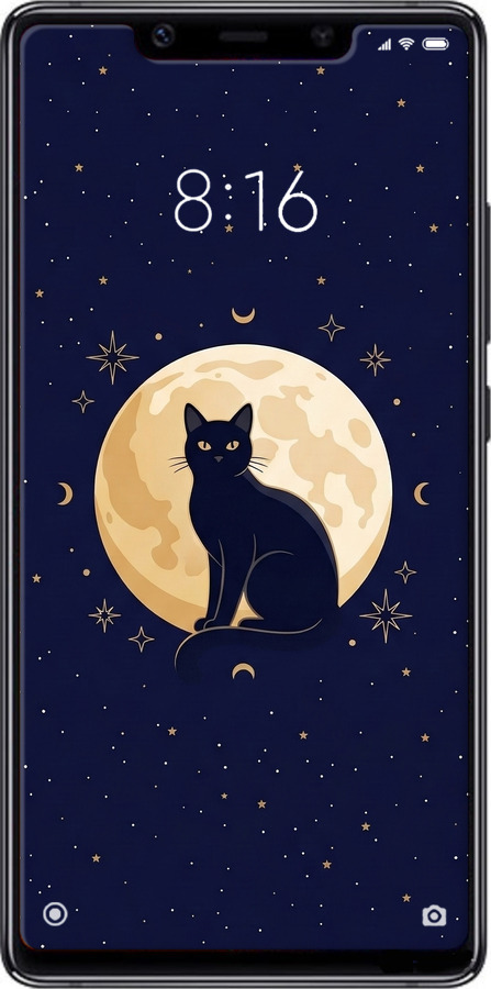 Силиконовый чехол Cute Cat Celestial/Witchy для Xiaomi Mi8 SE - 6787u-1504 изображение 