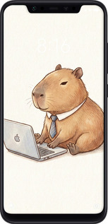 TPU чехол Funny Capybara CEO Working для Xiaomi Mi8 - 6777b-1499 изображение 