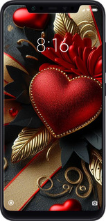 2D пластиковий чехол Сердечки v2 для Xiaomi Mi8 - 5832t-1499 изображение 