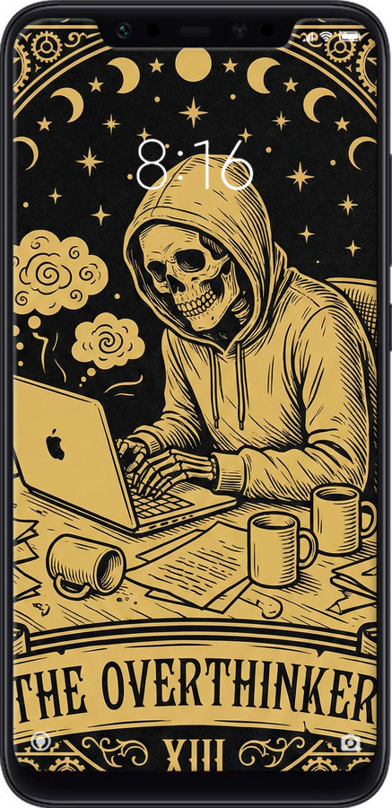 2D пластиковый чехол The Overthinker для Xiaomi Mi8 - 6774t-1499 изображение 