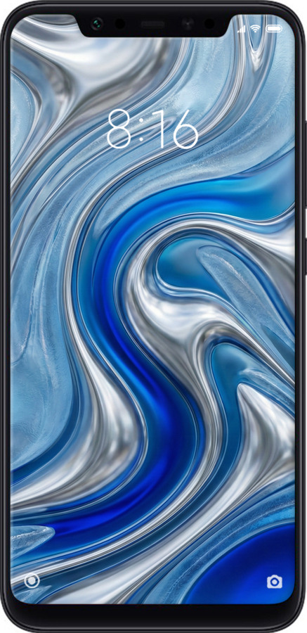 2D пластиковый чехол Liquid Chrome для Xiaomi Mi8 - 6781t-1499 изображение 