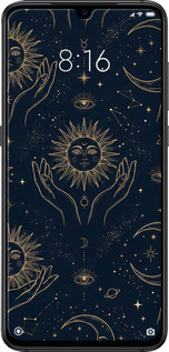 TPU чехол Celestial Harmony: Sun & Moon Gold Mystic Pattern для Xiaomi Mi9 - 6778b-1648 изображение 