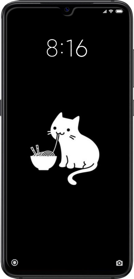 TPU чехол С милым котом на черном фоне для Xiaomi Mi9 - 6528b-1648 изображение 